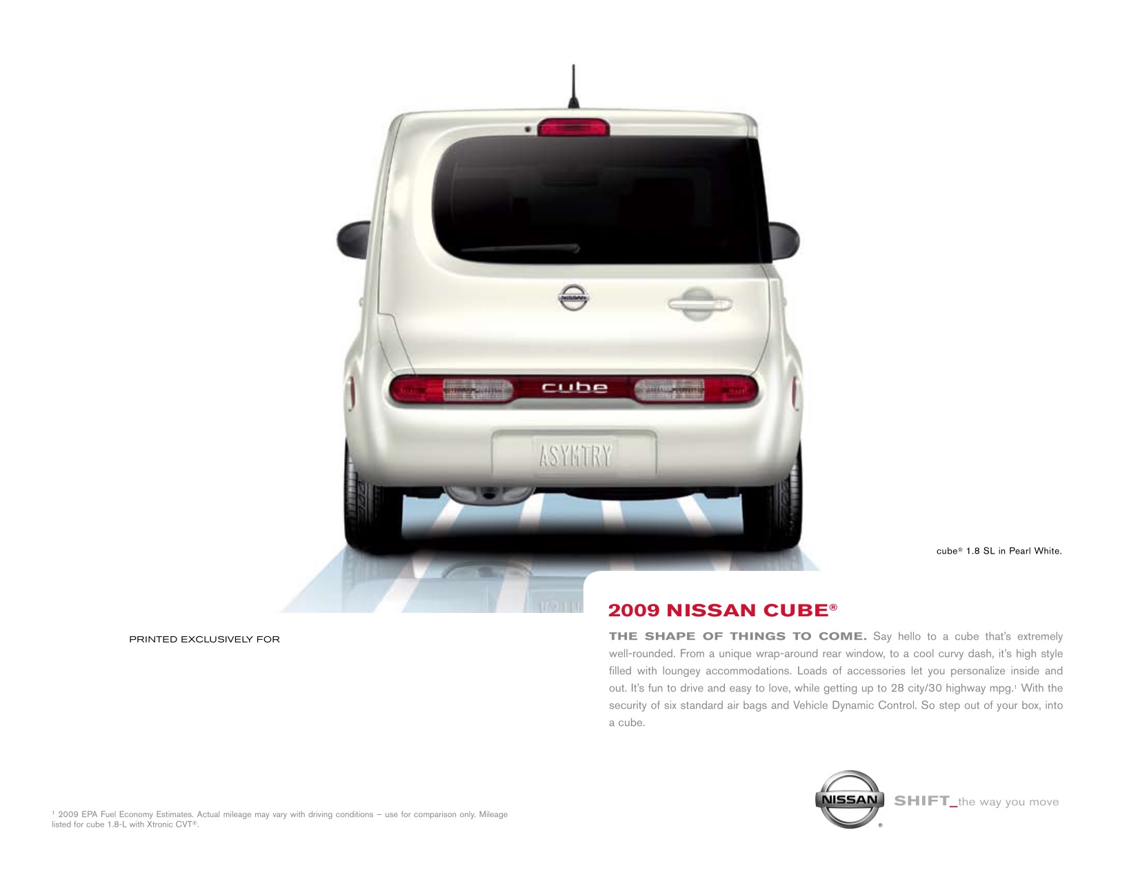2010 Nissan Cube Brochure Page 2